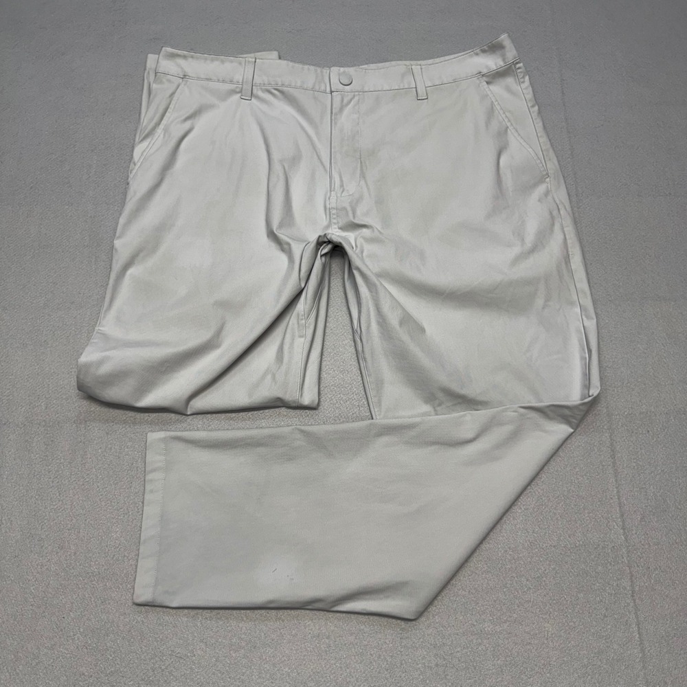 Rhone Commuter Slim Pants Mens 38x30 Light Gray Technical Performance Trousers